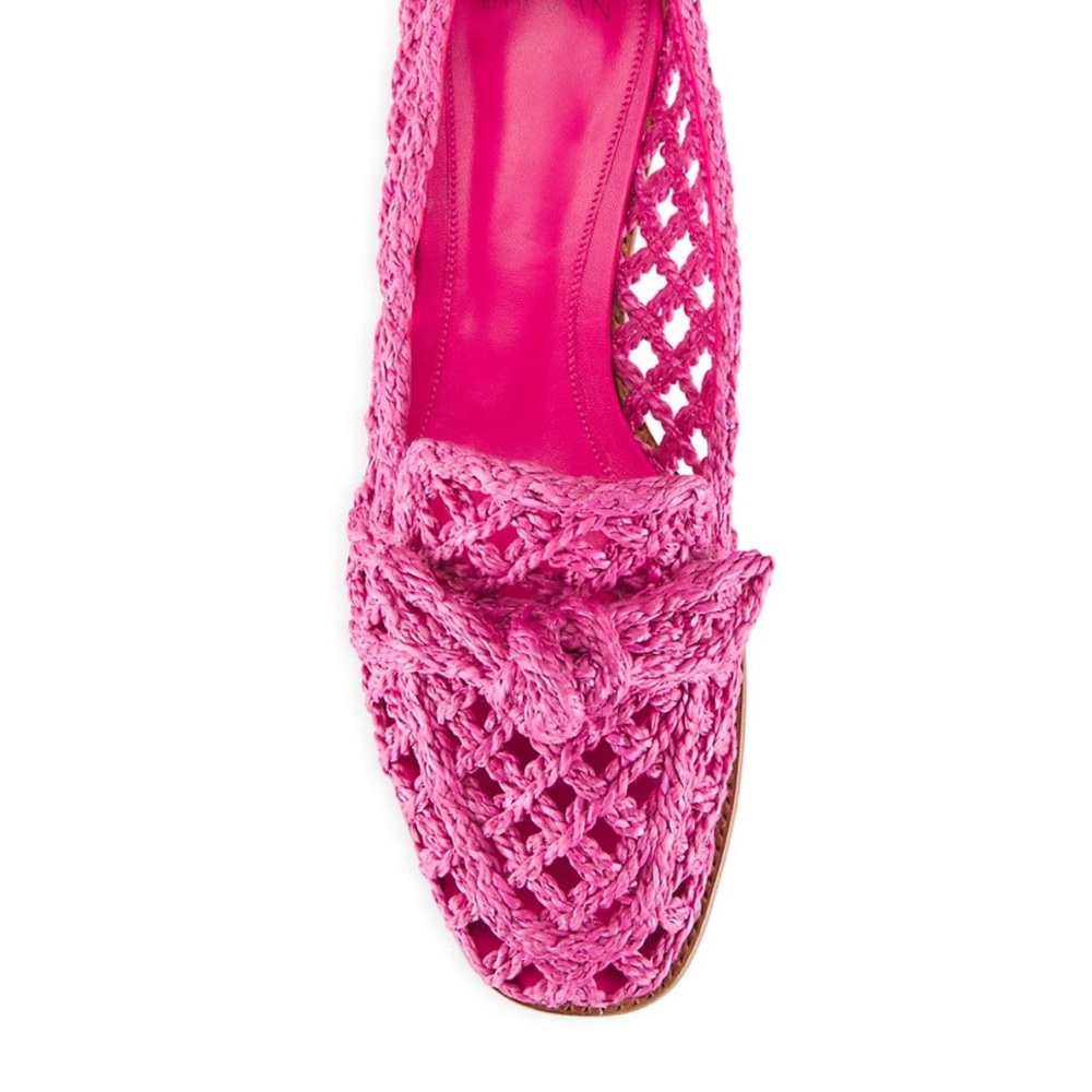 Alexandre Birman Clarita Raffia & Leather Loafers, size 39.5 $495